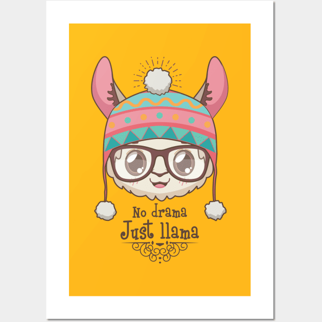 No drama llama Wall Art by GazingNeko